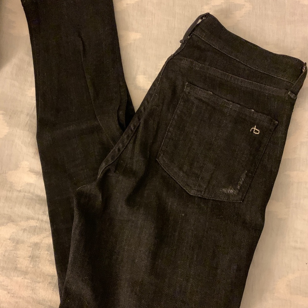 Rag & Bone High Rise Skinny Ankle Distressed Jean